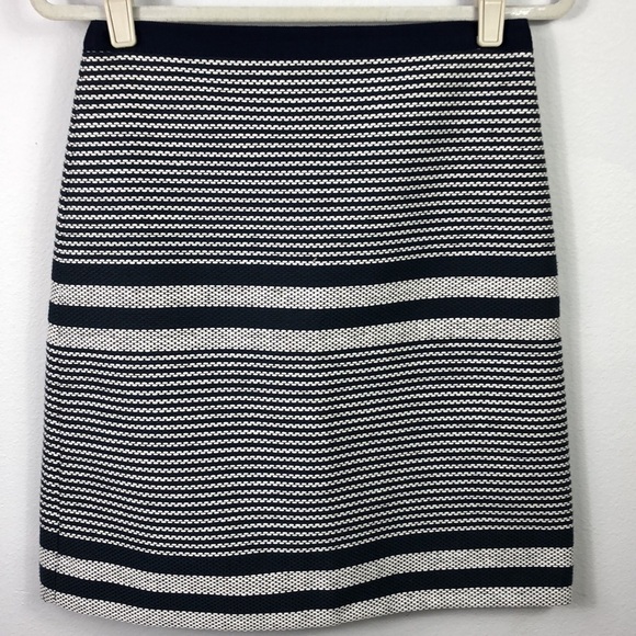 J. Crew Dresses & Skirts - NWT J. Crew Woven Midi Skirt Striped Navy White 2